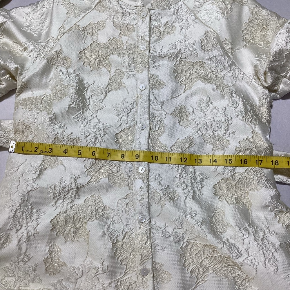 Ellison Shimmer Jacquad Dress in Cream - Picture 13 of 13